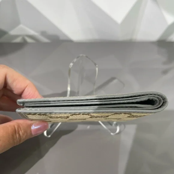 GUCCI Wallet GG Supreme 597609 Leather Grey Men's Women's - Picture 12 of 14